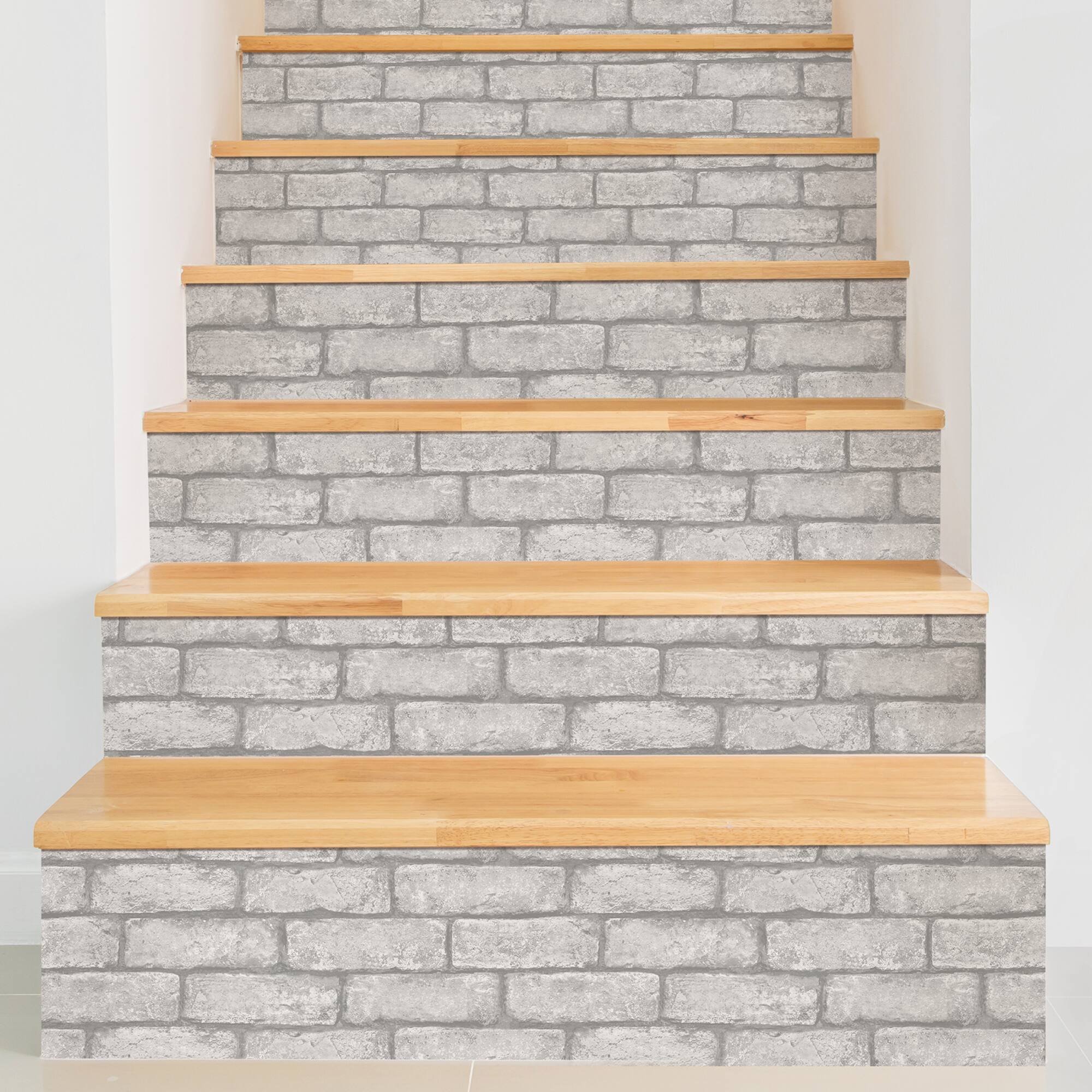 InHome Cambridge Brick Gray Peel & Stick Wallpaper